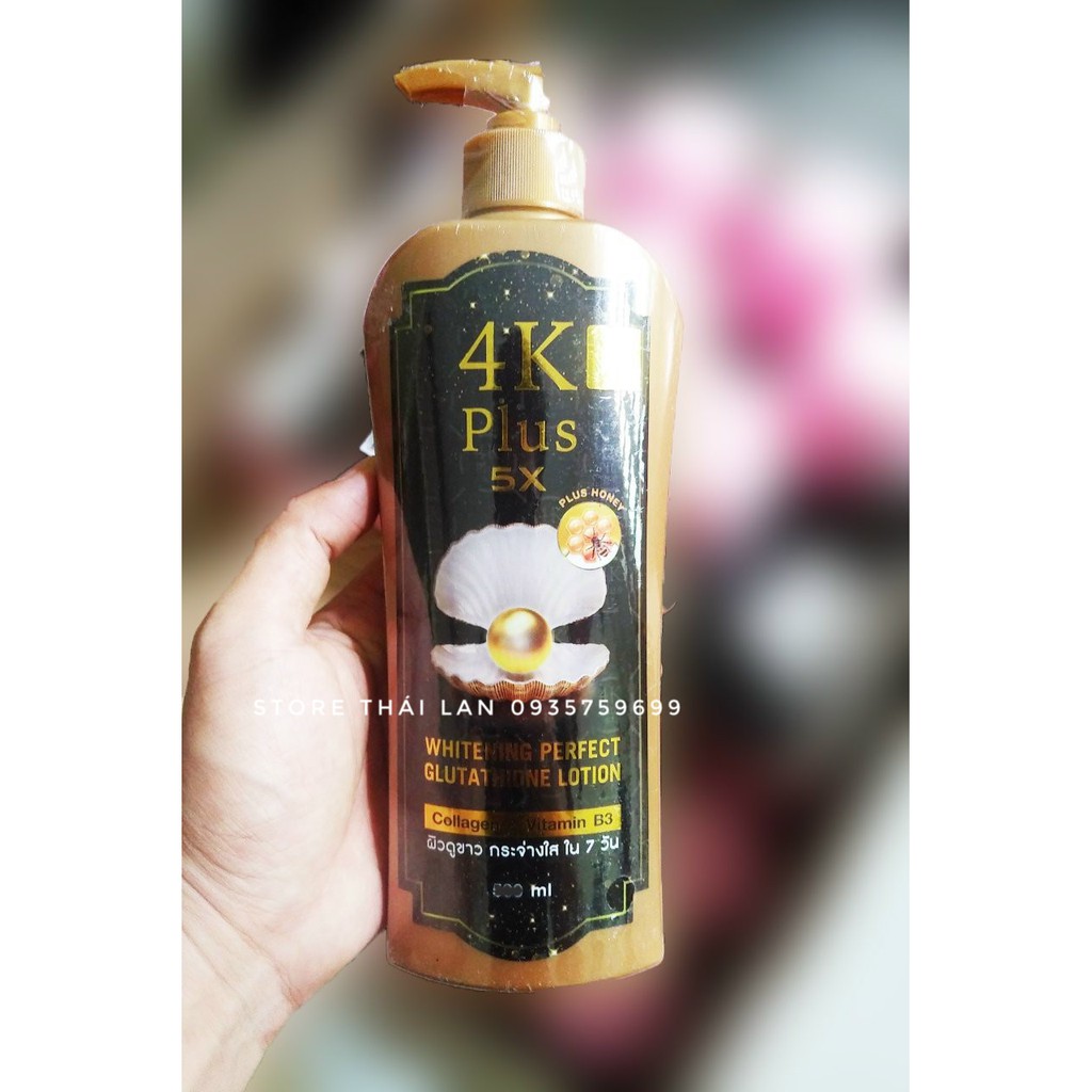 Sữa dưỡng thể 4K Plus 5X Whitening Perfect Glutathione Lotion Thái Lan