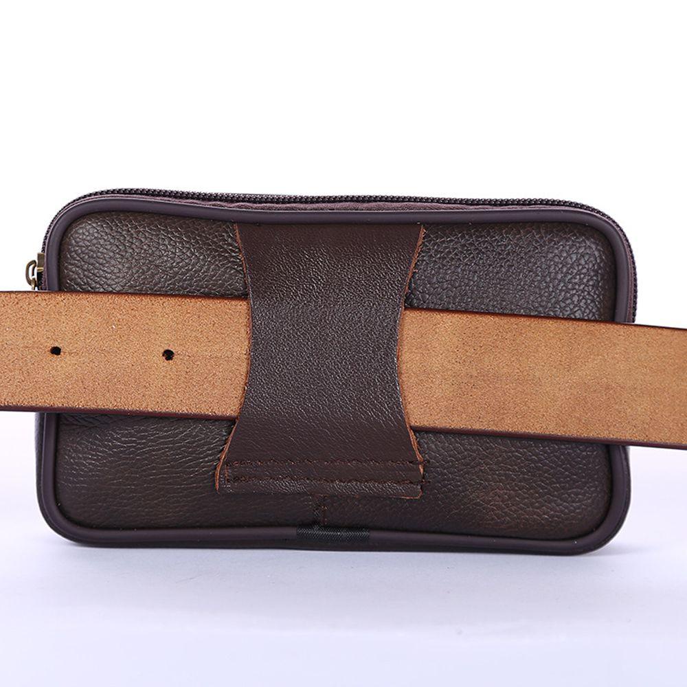 Túi Da Đeo Hông Đựng Điện Thoại / Tiền Chống Mòn Phong Cách Vintage Cho Nam