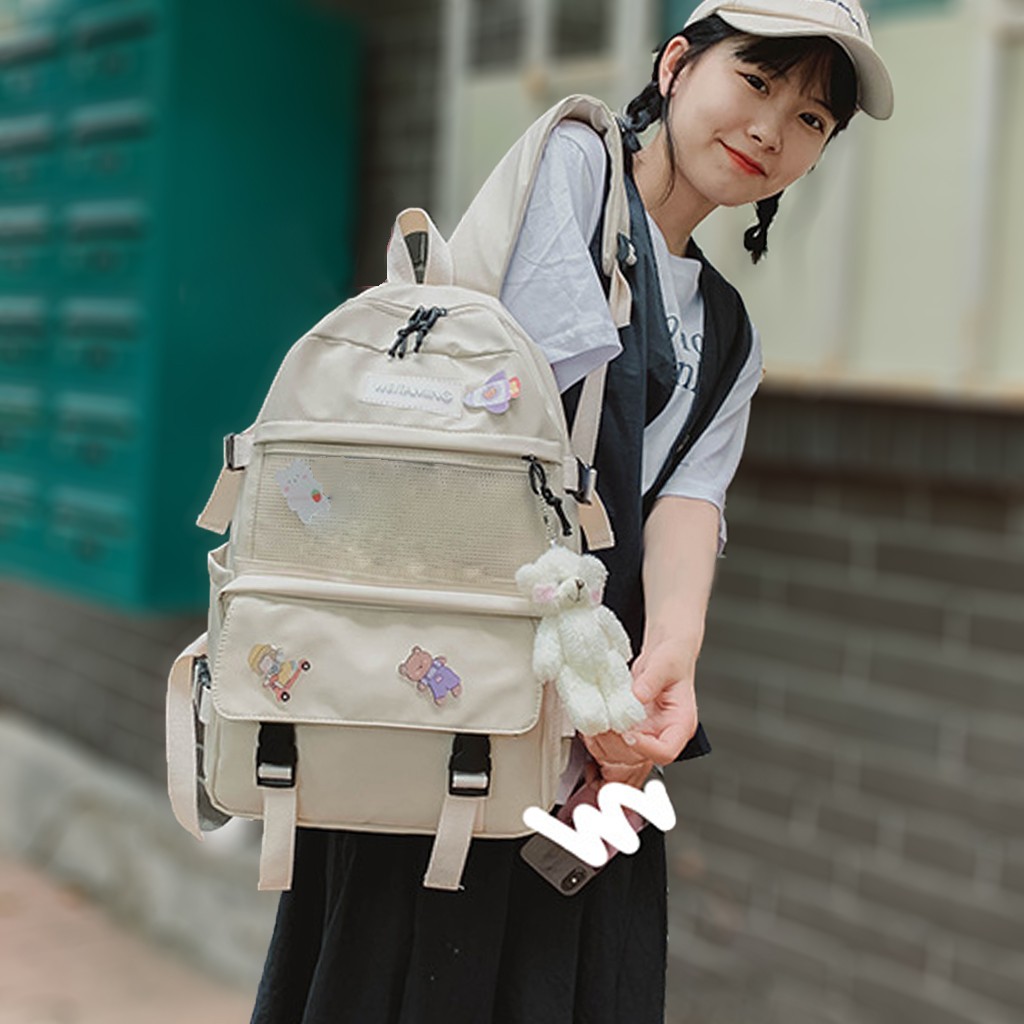 Balo nữ 🍒 Balo chống nước cho bạn nữ đi học, đi du lịch, đựng được nhiều đồ, laptop, A4 BX516B