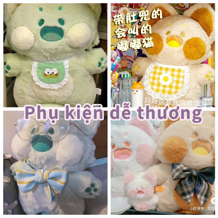 Màu mới!Gấu Bông Mèo Dudu Siêu Dễ Thương, 6 Màu, size 40cm Mèo Nhồi Bông Mềm Mại Dễ Thương Cho Bé