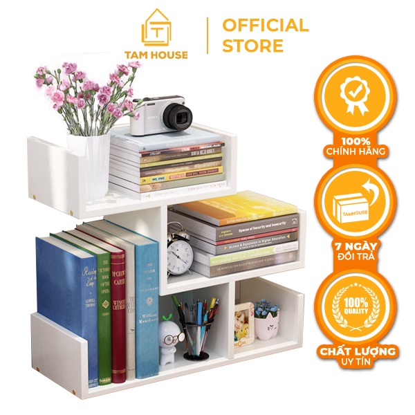 Kệ sách đa năng tiện ích mẫu mới Tâm House K48