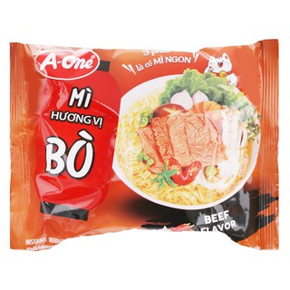 8 GÓI Mì A-One hương vị bò gói 85g