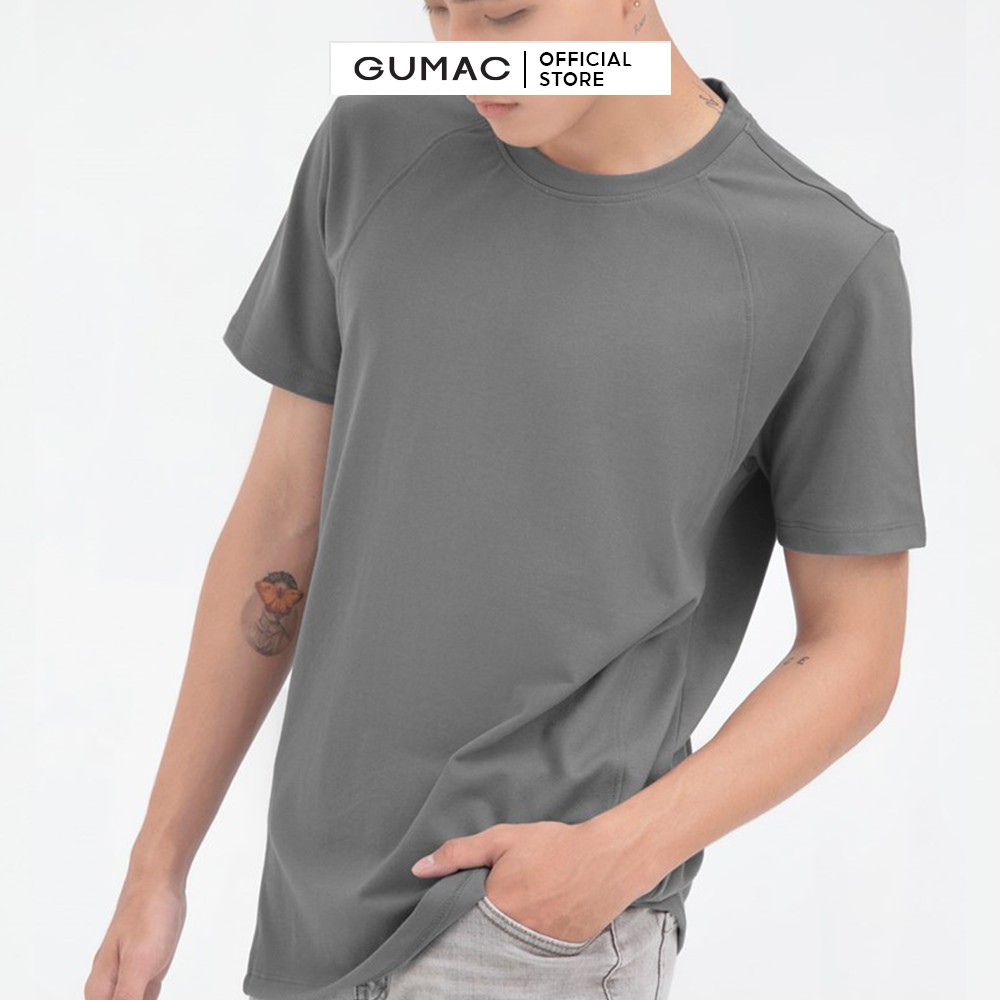 Áo thun nam trơn cổ tròn GUMAC ATNB619 | BigBuy360 - bigbuy360.vn