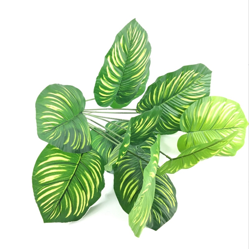 Cây Giả - Cây trầu bà, vạn niên thanh (không kèm chậu) 12 lá cỡ 54 cm trang trí không gian gia đình, văn phòng...