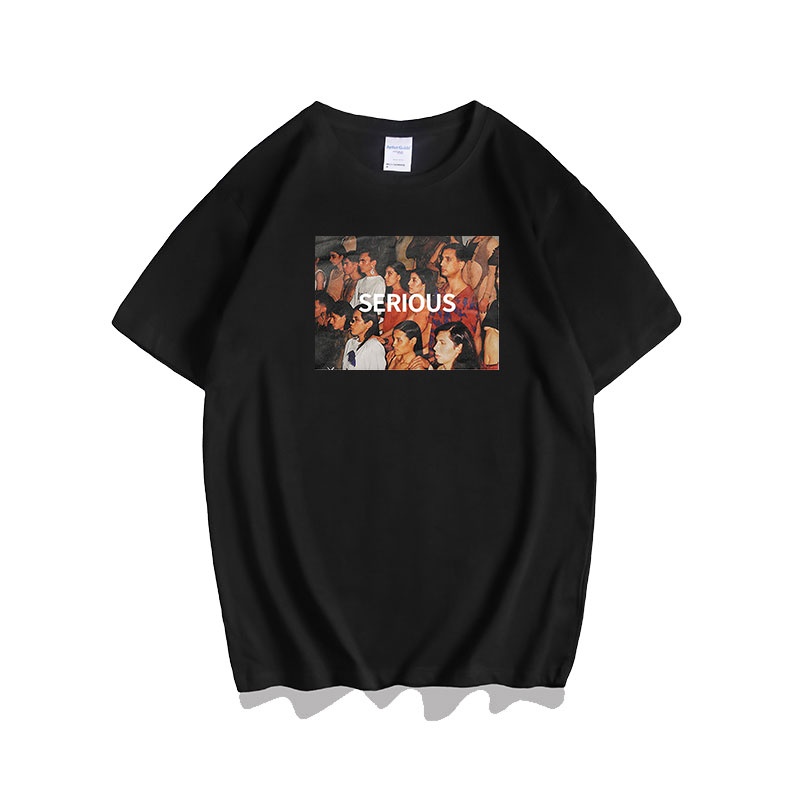 SUXI Áo Thun Cotton Tay Ngắn Dáng Rộng In Hình Thời Trang Mùa Hè Dành Cho Nữ