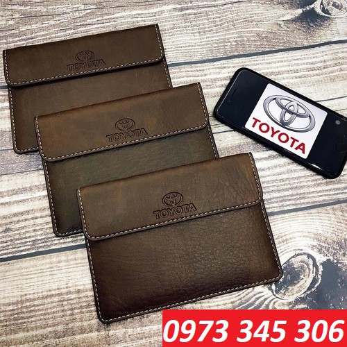 Bao da đựng giấy tờ xe ô tô xe máy có in logo và tên hãng xe, chất liệu da bò cao cấp - CÓ TẤT CẢ CÁC HÃNG XE