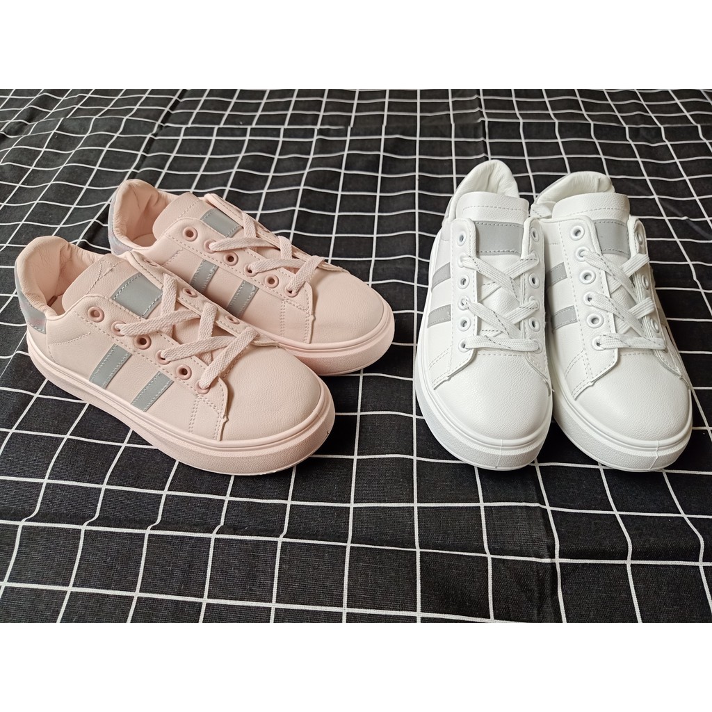 [Mã FAGREEN245 giảm 10% tối đa 30k đơn từ 99k] Giày sneaker nữ phản quang 2 sọc đẹp siêu hot ( ảnh thật ) [FREE SHIP] | BigBuy360 - bigbuy360.vn