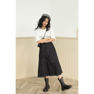 Chân váy dài chỉ nổi | Jino skirt | Secodee