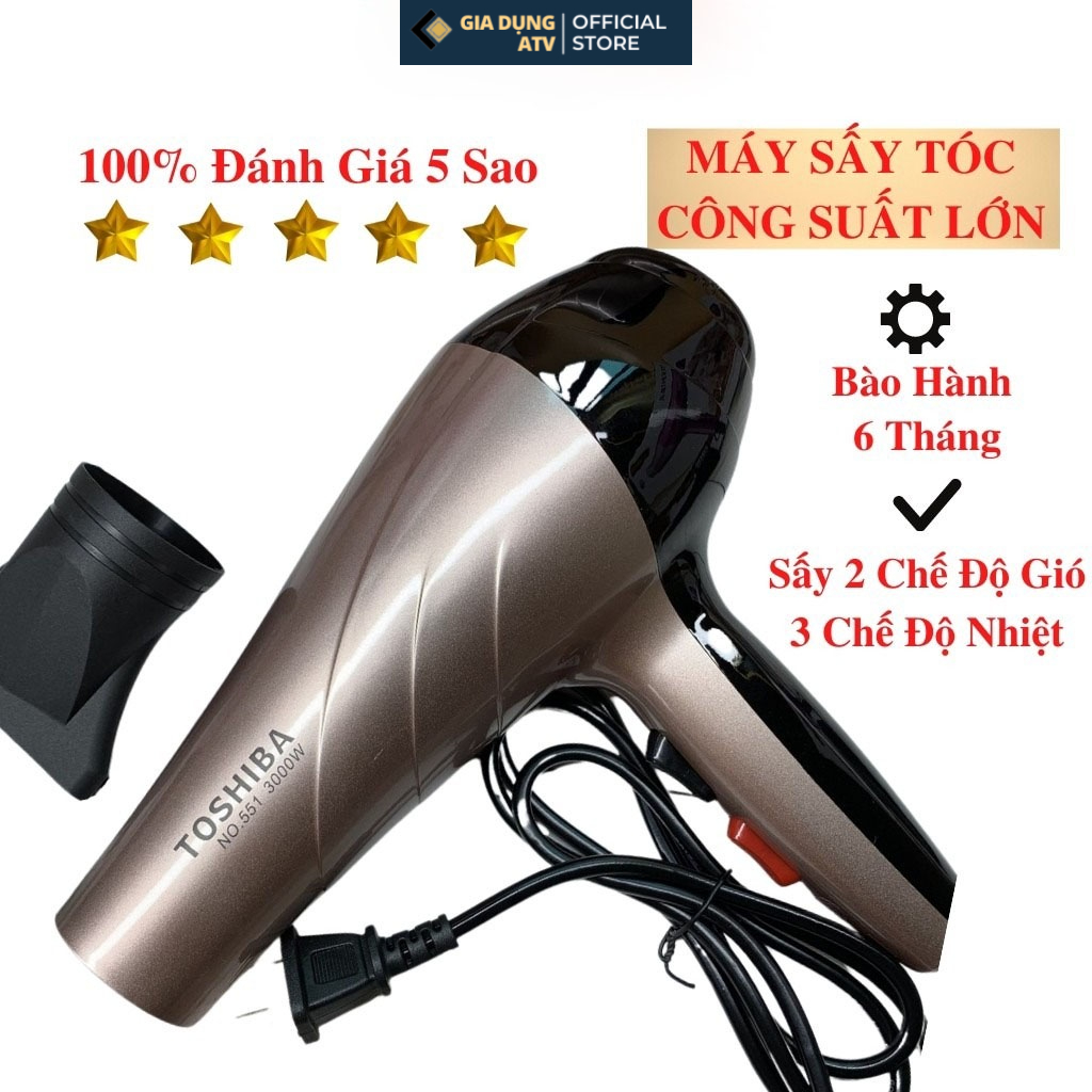Máy Sấy Tóc Công Suất Lớn , máy sấy tóc 2 chiều nóng lạnh TSB 551 ( tặng kèm đầu thổi) 3000W CHẤT LƯỢNG CAO