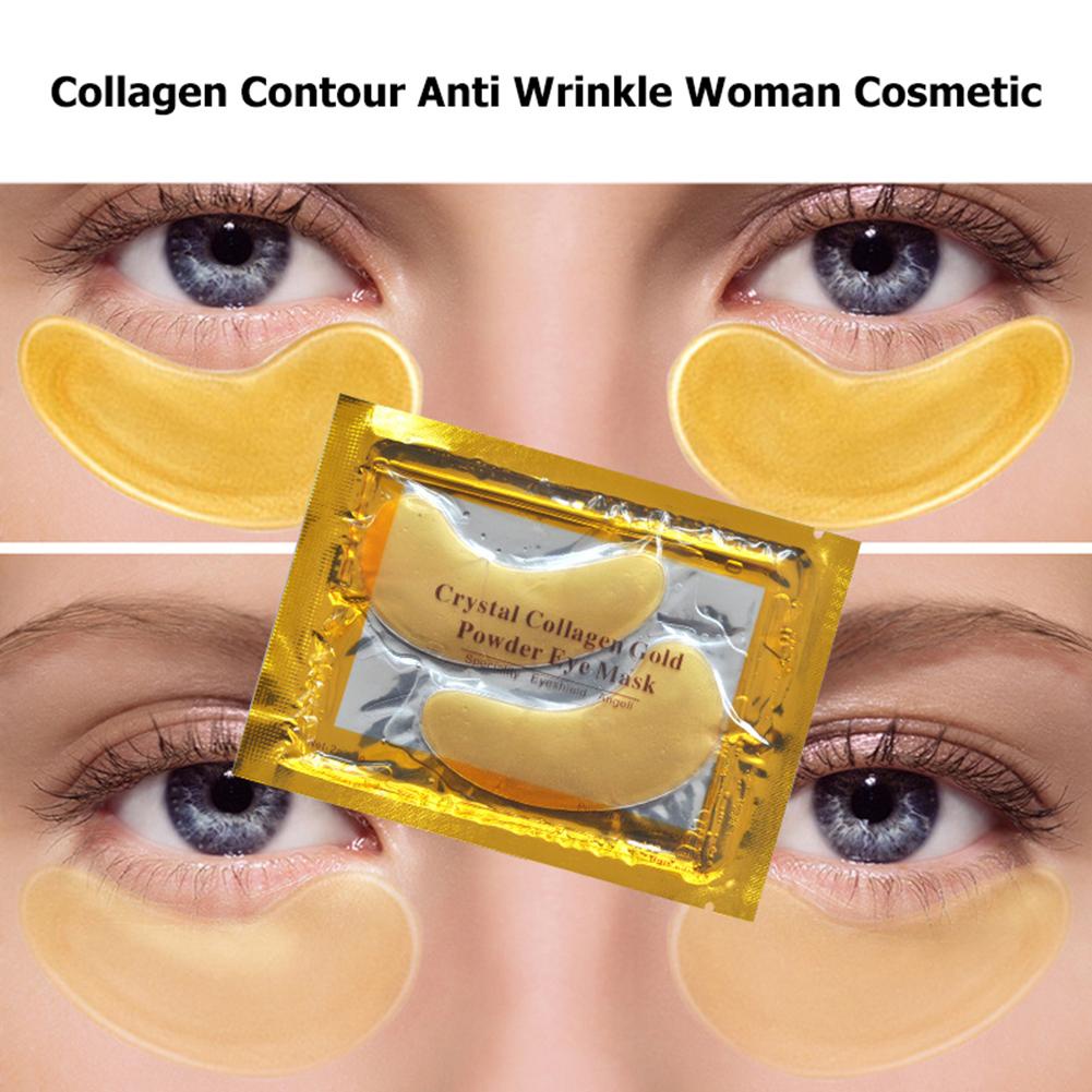 Set 10 Mặt Nạ Mắt Collagen Pha Lê Vàng Chăm Sóc Da Chống Nếp Nhăn