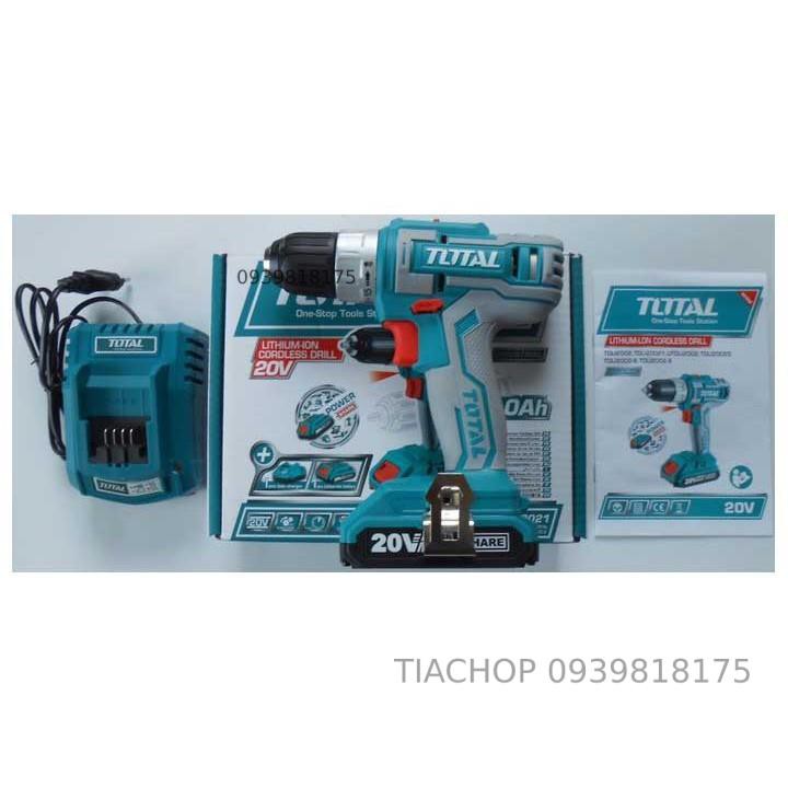 MÁY KHOAN DÙNG PIN LI-ON TOTAL 20V ( 1 PIN )