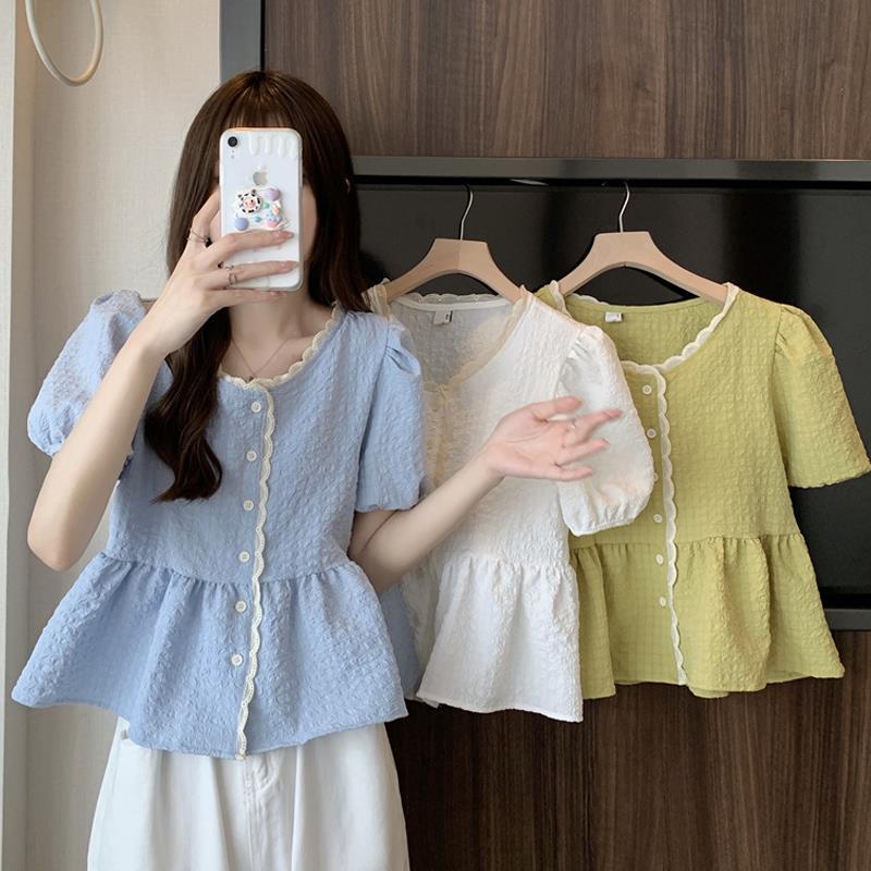 Áo cardigan nữ Hàng Có Sẵn Áo Sơ Mi Ngắn Tay Phồng Viền Ren Cho Búp Bê 2022 JL-TX-167