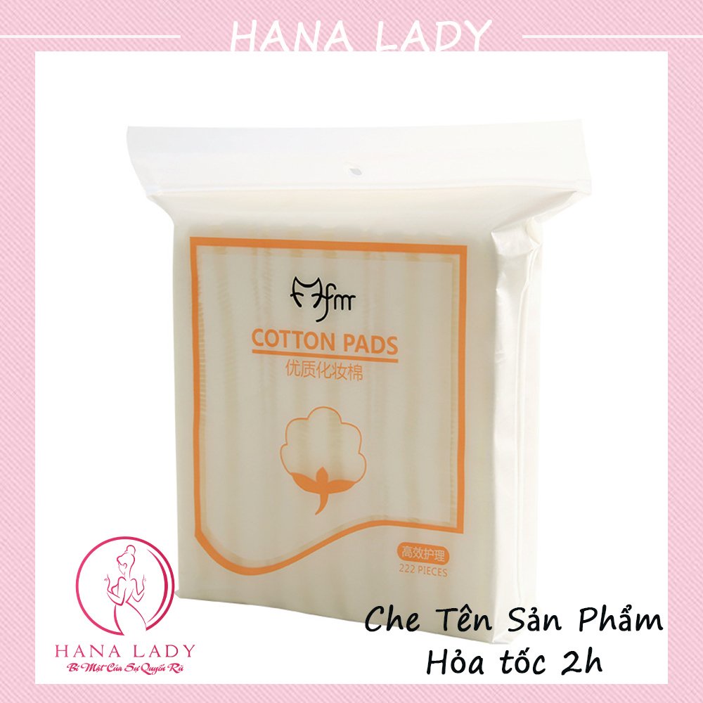 Bông tẩy trang 3 lớp FM Cotton Pads 222, túi khăn trang điểm làm sạch Lameila