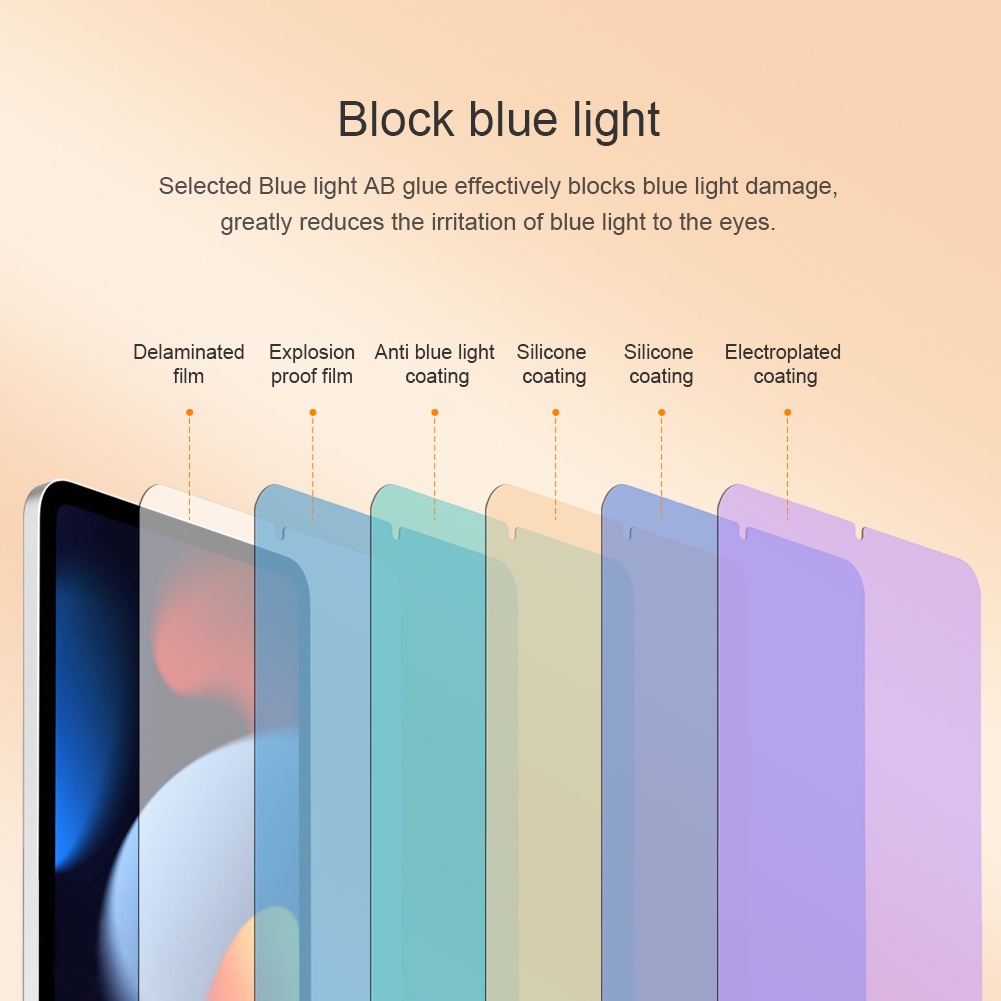 Kính cường lực màn hình NILLKIN thích hợp cho iPad 10 2022 10 Gen Pro 12.9 11 2018 10.5 Air 5 4 Mini 6 2021 10.2 9.7