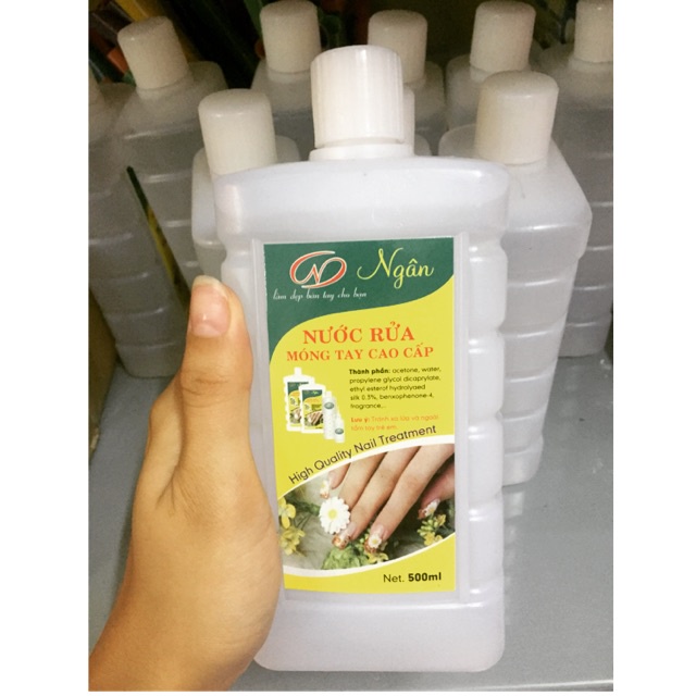 Nước rửa móng tay cao cấp axeton Ngân 500ml