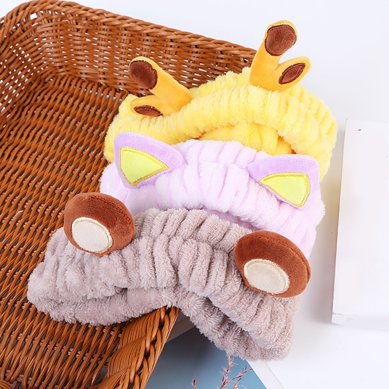 Băng đô cài tóc rửa mặt Co Giãn Kiểu Dáng Hoạt Hình Dễ Thương Cho Nữ