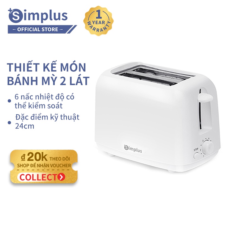 Máy nướng bánh mì sandwich Simplus, đa năng, tiện lợi, tiết kiệm thời gian