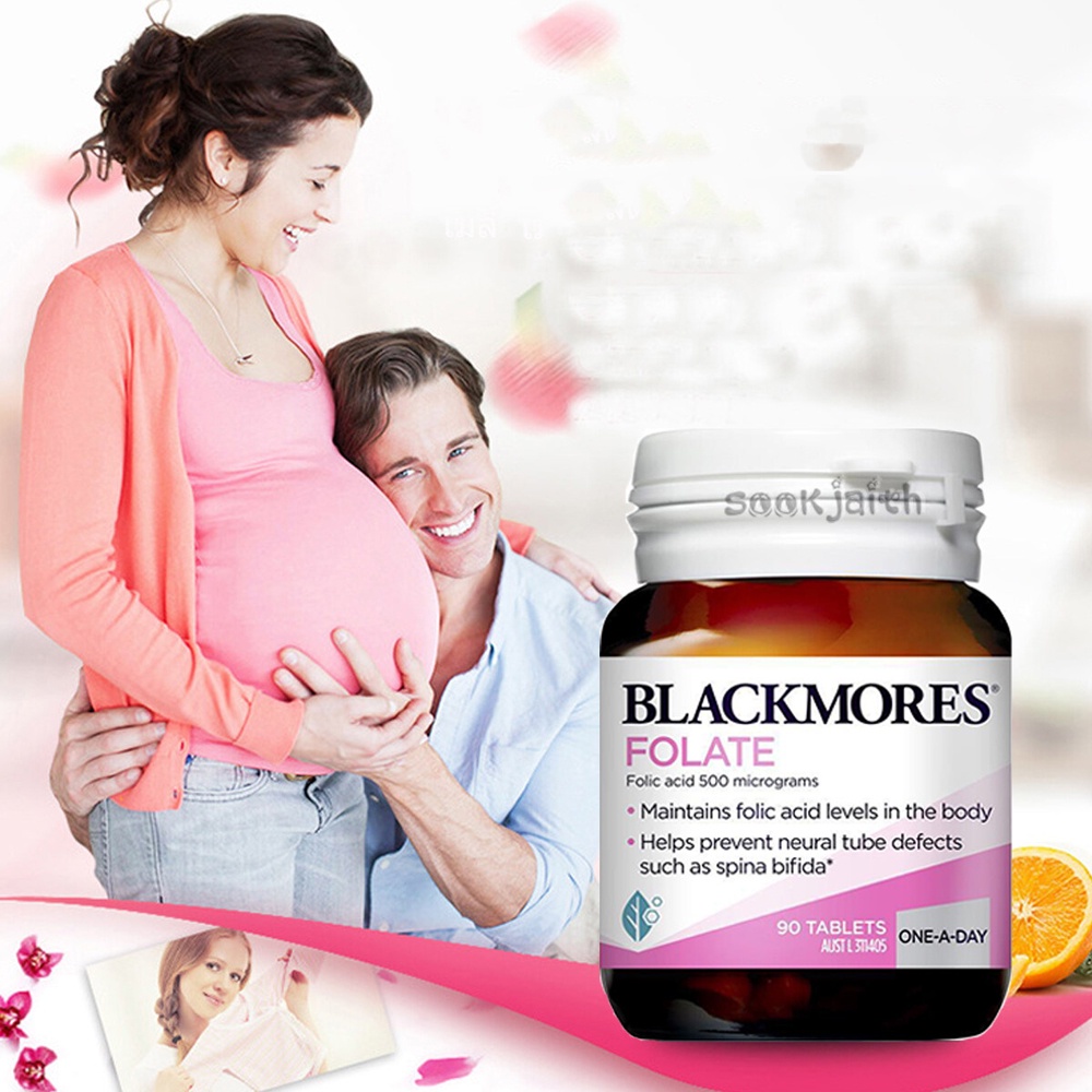 Viên Uống Bổ Sung Axit Folic Cho Mẹ Bầu Blackmores Folate Úc, 90 viên