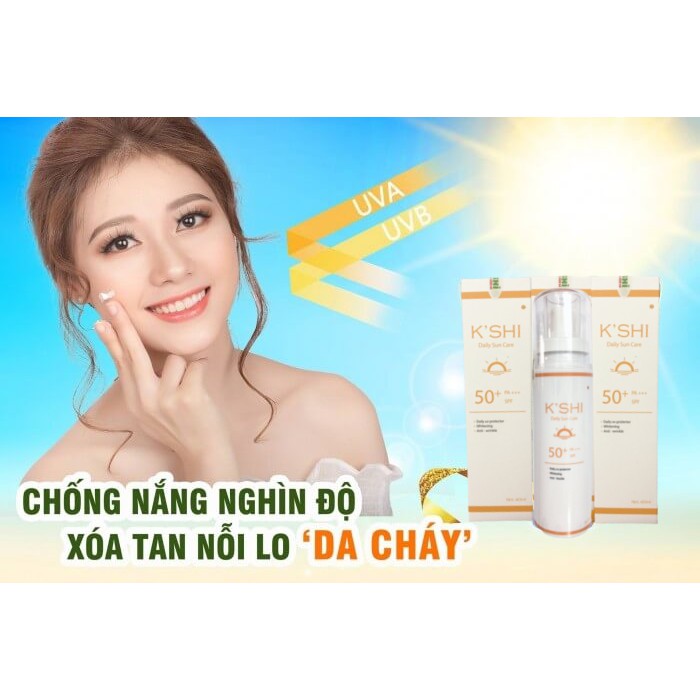 Kem Chống Nắng K’shi Bảo Vệ Và Dưỡng Trắng Da KSHI Daily Sun Care 60ml SPF 50+ PA+++ Hàn Quốc (Ưu Đãi sock) | BigBuy360 - bigbuy360.vn