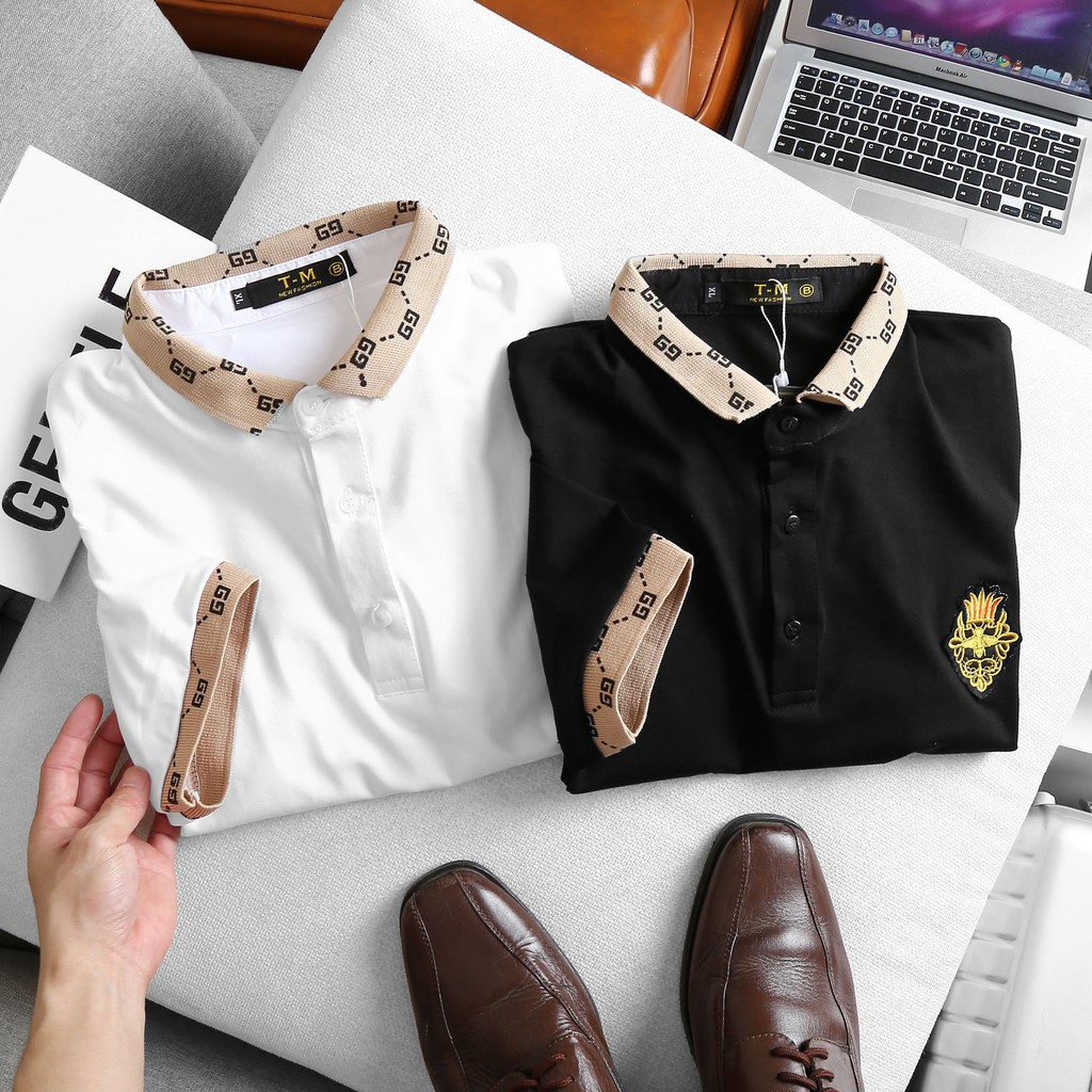 Áo Thun Nam Cổ Bẻ, Áo Polo Nam Tay Ngắn OBOKFASHION, Áo Thun Nam Cộc Tay Cao Cấp Mẫu Mới Màu Đen-Trắng ACB14 | BigBuy360 - bigbuy360.vn