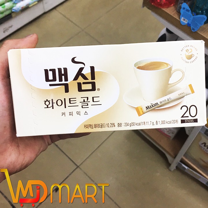 CÀ PHÊ HÒA TAN MAXIM WHITE GOLD HÀN QUỐC HỘP 20 GÓI | BigBuy360 - bigbuy360.vn