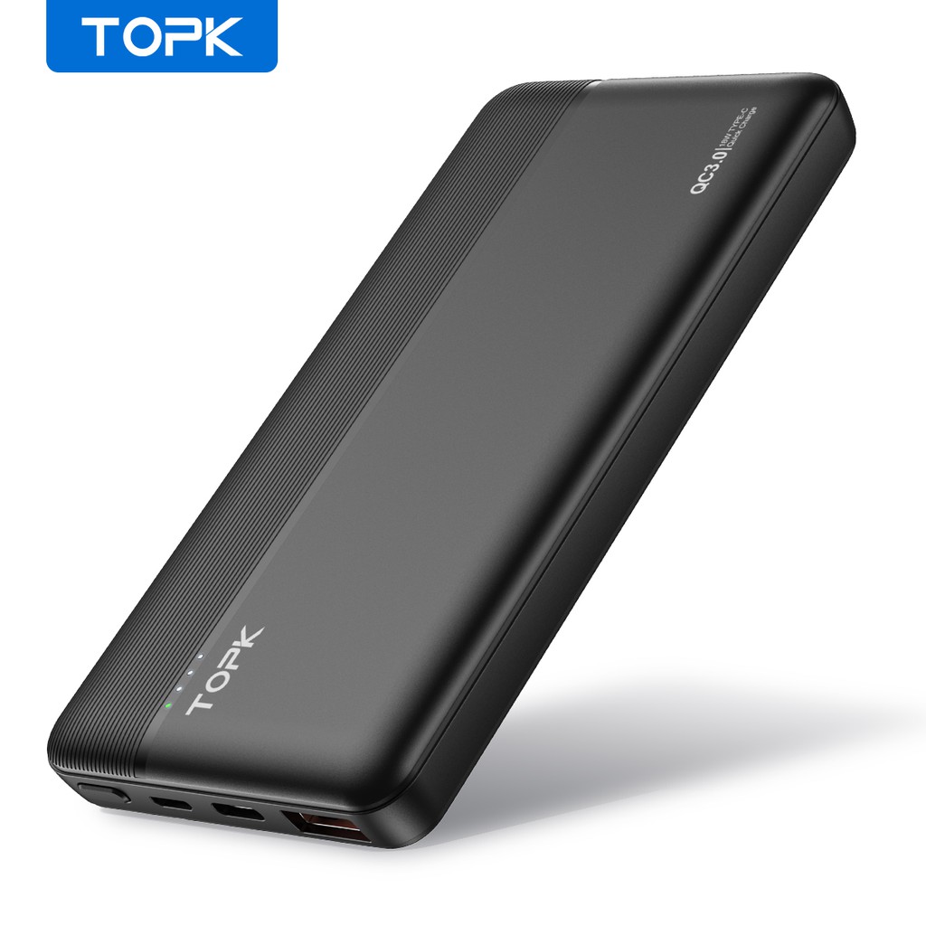 Pin Sạc Dự Phòng Topk I1006P 10000mAh PD 20W Có Màn Hình Hiển Thị Tốc Độ Sạc Nhanh Tiện Dụng