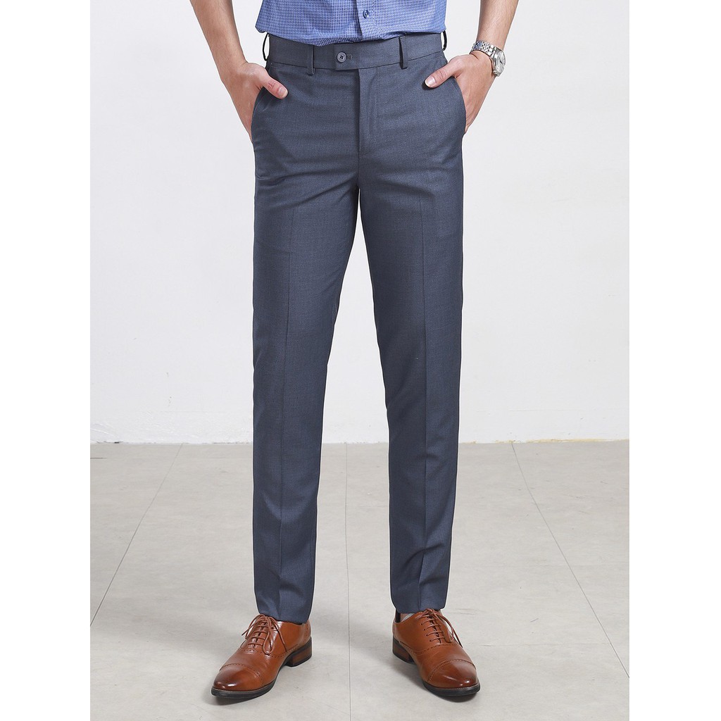 Quần Tây Nam Aristino ATR00308 Quần Âu Nam Màu Xám 66 Dáng Slim Fit Vải Polyester