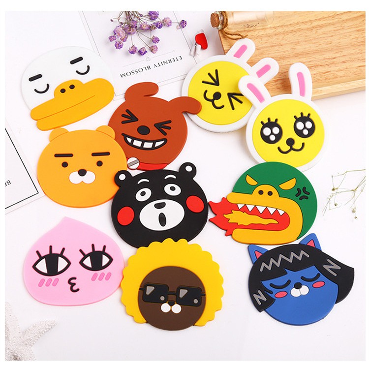 Tấm lót ly bằng PVC mềm chống trượt chịu nhiệt hình chú chó Cinnamoroll