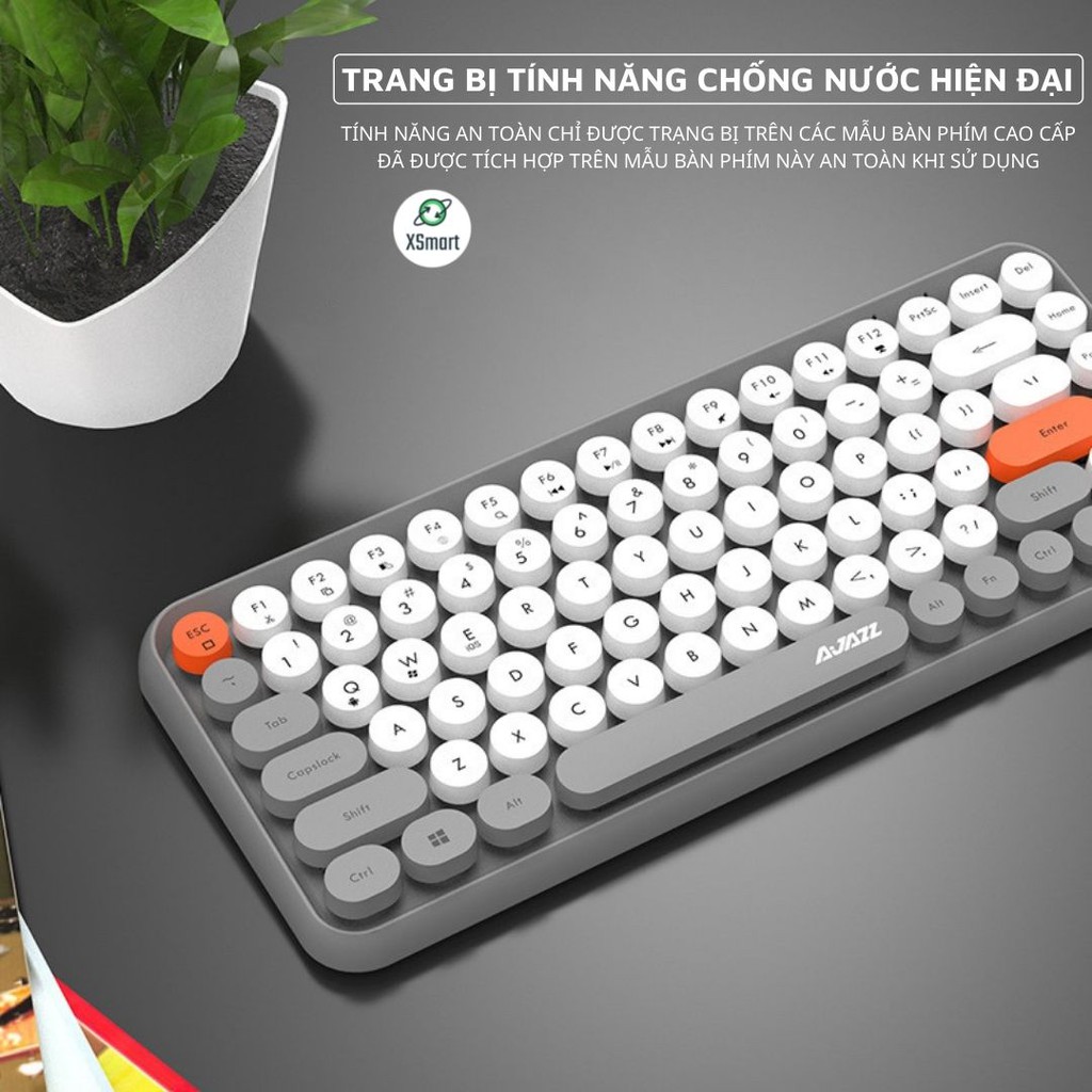 Bàn phím bluetooth không dây cho điện thoại, máy tính bảng, laptop, pc máy tính bàn siêu CUTE 308, phím cực thích