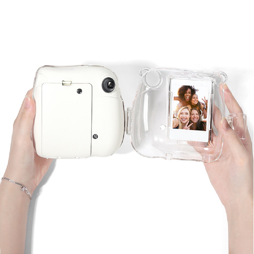 Lammcou Túi đựng ảnh PC instax mini 7 Hộp đựng trong suốt tương thích với Máy ảnh tức thì Fujifilm Instax Mini 7
