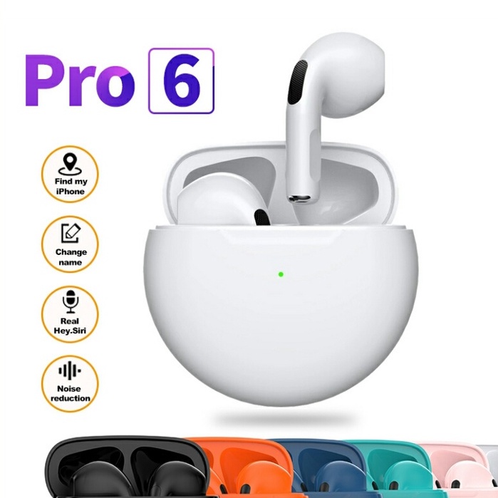 Tai Nghe Blutooth không dây Pro 6 TWS - Cảm Biến,Định Vị, Đổi Tên - Bảo Hành 6 Tháng