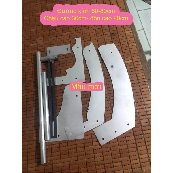 Khuôn quay chậu xi măng : 60cm-80 cm , chậu cao 36 ,đôn cao 16cm
