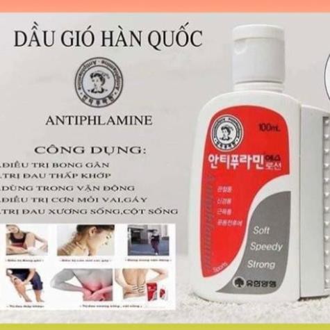 FREESHIP TOÀN QUỐC - DẦU NÓNG XOA BÓP ANTIPHLAMINE HÀN QUỐC 100ML