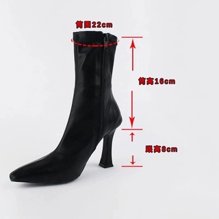 boot cổ thấp mũi nhọn gót 8p