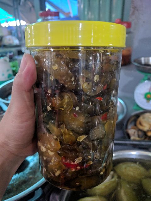 Dưa mắmleo trộn sẵn 500gr ăn chay được .