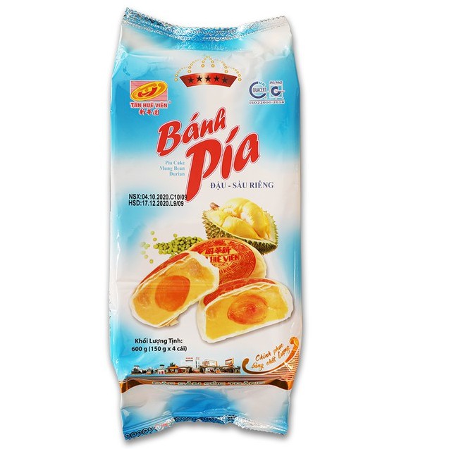 Bánh Pía Đậu Xanh Sầu Riêng Trứng Tân Huê Viên 600gr