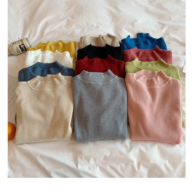 Áo len nữ PHƯƠNG THÚY VNXK cao cấp - áo len tăm nữ cổ 3p dày dặn cực ấm basic hàng Quảng Châu loại 1 | BigBuy360 - bigbuy360.vn