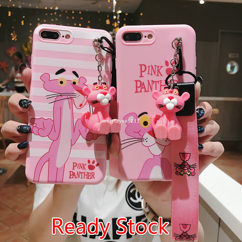 Ốp lưng điện thoại mềm có dây in hình báo hồng Iphone 6/6s/7/8/X/XS/MAX/XR