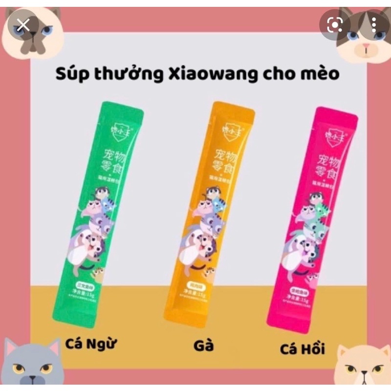 [SIÊU RẺ] Combo Súp Thưởng Cho Mèo Iu Xiaowang 15g