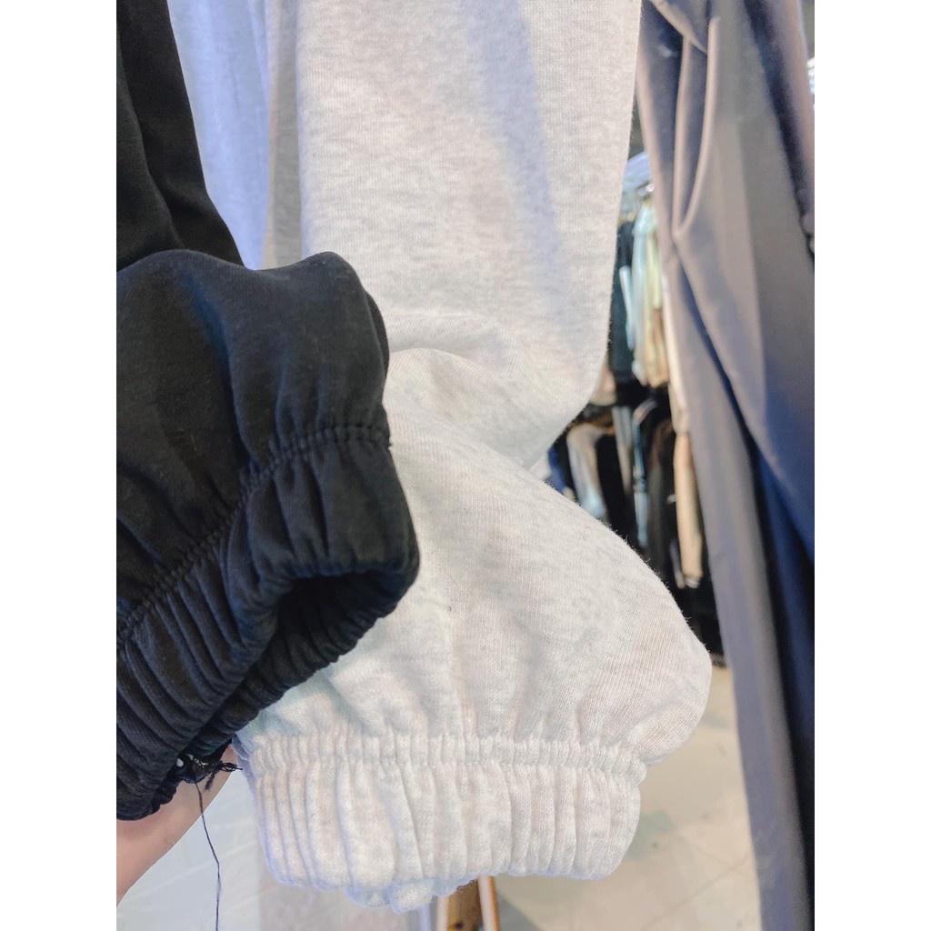 Quần jogger RUBY HOUSE86 from quần ống rộng vải nỉ ép không xù 2 màu Đen Xám, HOT HIT 2021