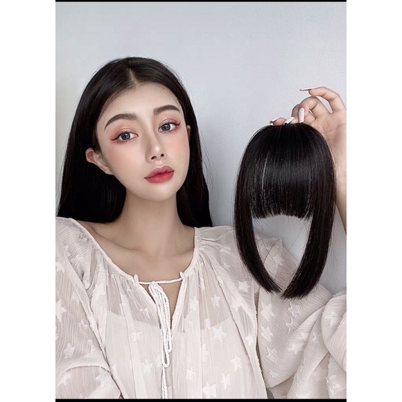 Tóc giả nữ mái 😝FREESHIP😝 Tóc giả mái thưa dày nhật bản có mai dày