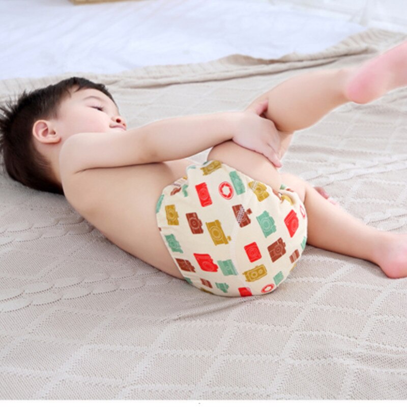 Quần Tã 6 Lớp Bằng Cotton Chống Thấm Nước Có Thể Tái Sử Dụng Cho Bé