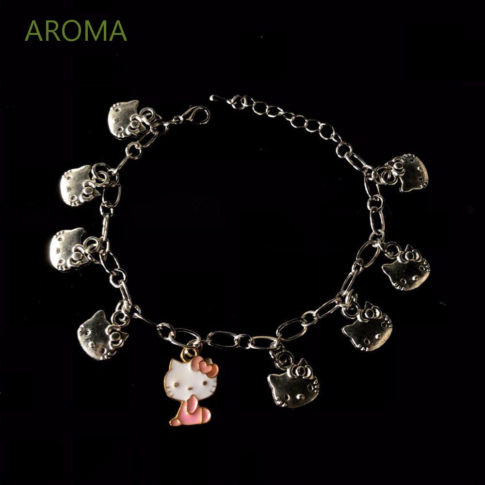 Vòng Tay Hai Lớp Họa Tiết Hello Kitty Phong Cách Hàn Quốc Cổ Điển Thời Trang Cho Nữ