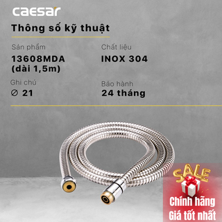 Dây sen Caesar 1.5m, dây vòi tắm hoa sen, dây sen chống xoắn Caesar 13608MDA