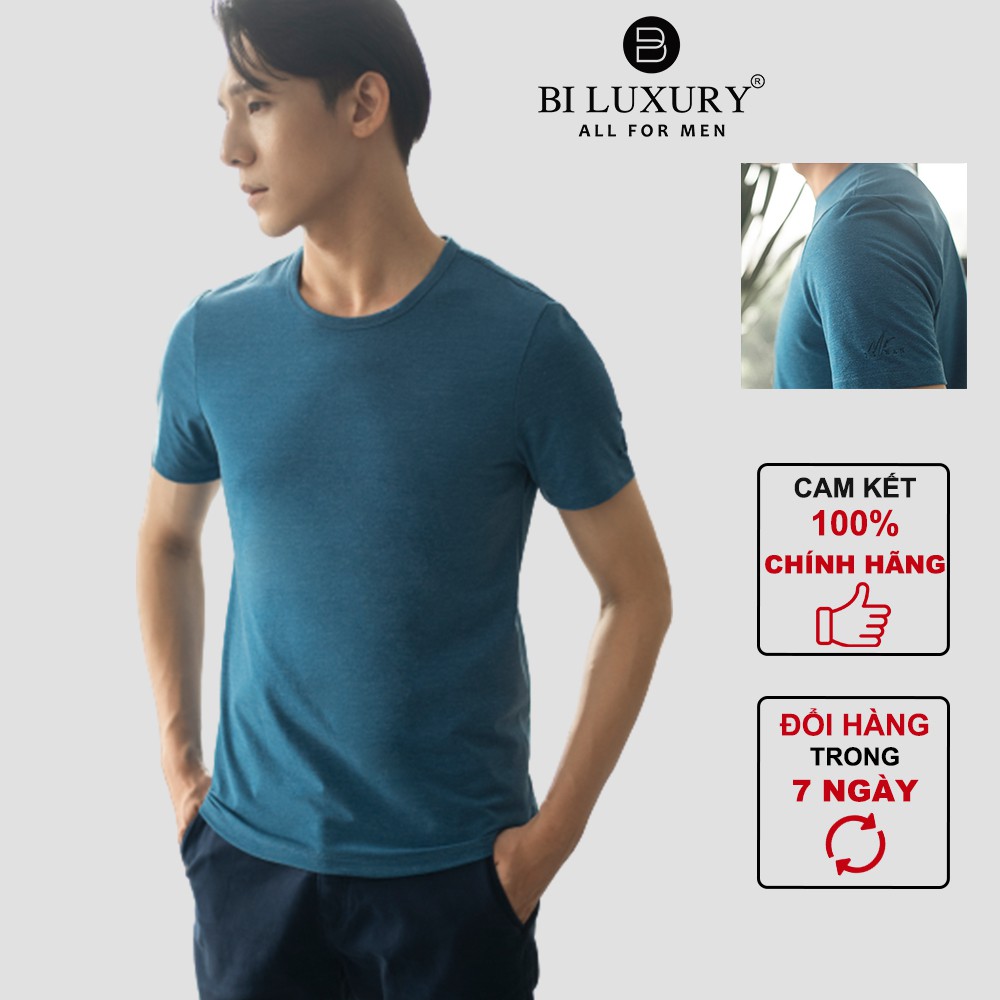 [Mã FAMALLT5 giảm 15% đơn 150K] Áo phông nam cổ tròn Biluxury vải thun Cotton co giãn dày dặn dễ phối đồ 4APKB005XCV