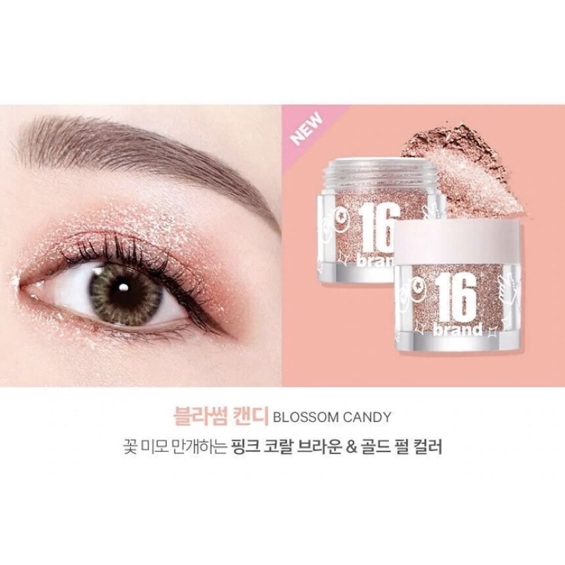 [date 07/2022] Nhũ mắt 16Brand Candy Rock Pearl Powder