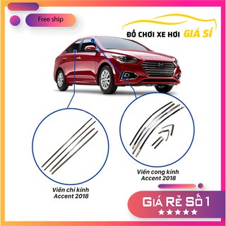 [FREESHIP] Viền inox cong kính Hyundai Accent đời 2016-2020