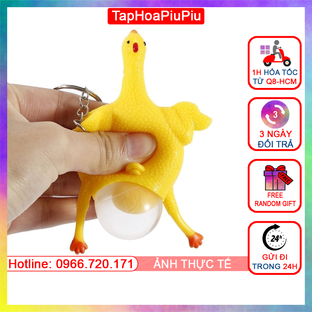 1 MÓC KHÓA HÌNH CON GÀ ĐẺ TRỨNG VUI NHỘN
