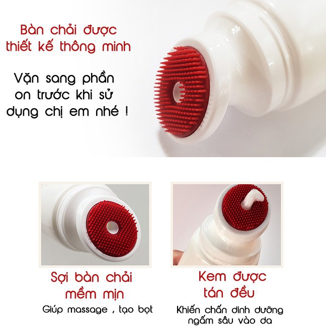 Sữa rửa mặt Rose Oil Brush Foam 120ml tác dụng thải độc, dưỡng trắng da, se khít lỗ chân lông 🛵FREE SHiP🛵
