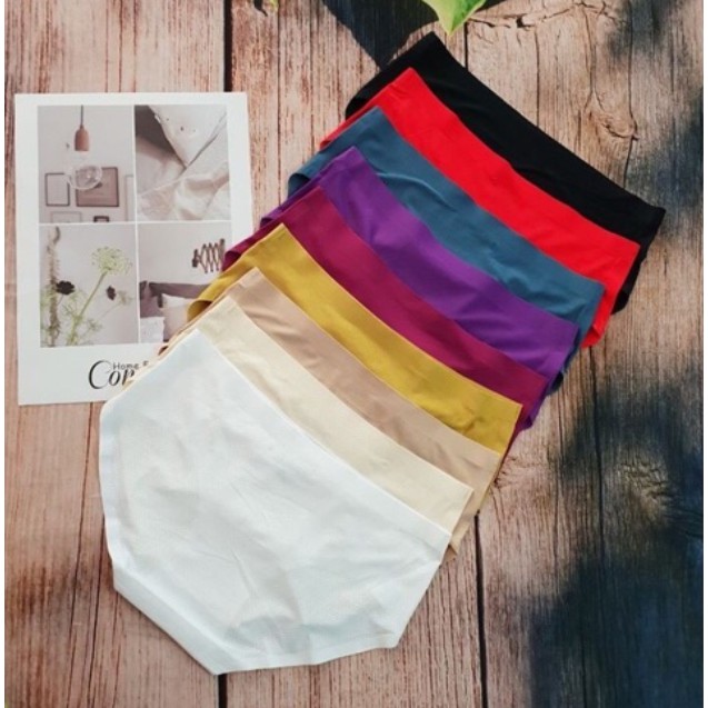 Quần Lót Nữ Trơn - Quần Lót Su Đúc Thun Lạnh Không Đường May LOTNU03